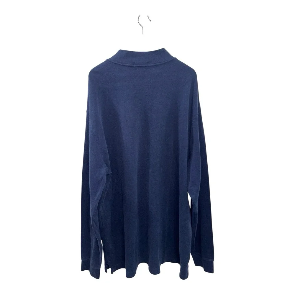 Polo Ralph Lauren Men's 3XLT Navy Blue Estate Rib Quarter Zip Pullover‎ Sweater